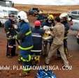 Fotos de Motorista fica preso nas ferragens após colisão envolvendo moto e carreta entre Água Boa e Doutor Camargo