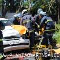 Fotos de Motorista invade pista e bate de frente com carro que transportava funcionários do SAMU em Maringá