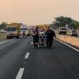 Fotos de Mulher é socorrida de helicóptero após queda de moto na rodovia BR-376