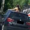 Fotos de Em plena a sexta-feira santa mulher faz topless no teto-solar de carro de luxo em Maringá