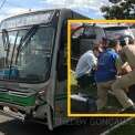 Fotos de Ônibus da TCCC bate na traseira de carro e deixa uma pessoa ferida em Maringá