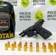 Fotos de ROTAM prende homem por porte ilegal de arma de fogo, em Sarandi