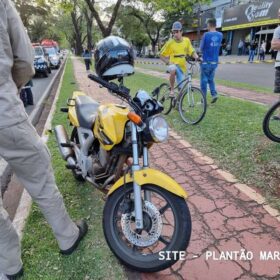 Fotos de Motociclista e pedestre ficam feridos após grave acidente em Maringá