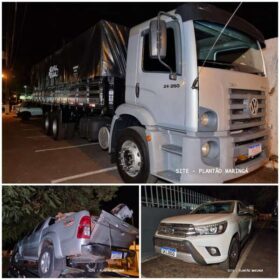 Fotos de Choque Maringá recupera duas Hilux e um caminhão roubado