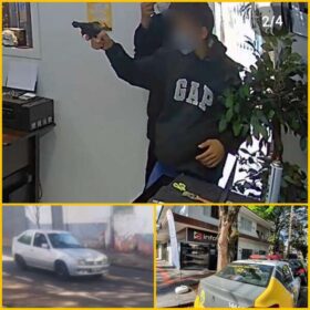 Fotos de Criminosos armados invadem loja e fazem funcionários reféns durante assalto em Maringá