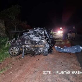 Fotos de Motorista morre após bater carro de frente com carreta na Região de Maringá