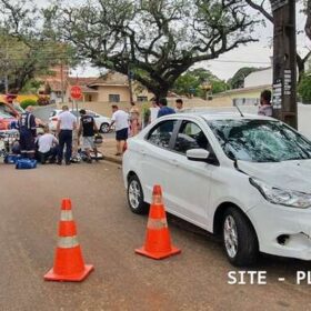 Fotos de Vídeo mostra motorista na contramão, invadindo preferencial e causando grave acidente em Maringá