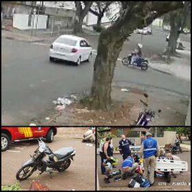 Fotos de Vídeo mostra motorista na contramão, invadindo preferencial e causando grave acidente em Maringá