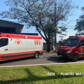 Fotos de Câmera registra acidente entre ônibus e moto em Maringá