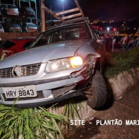 Fotos de Câmera registra carro contramão e causando acidente que deixou idosa ferida em Maringá