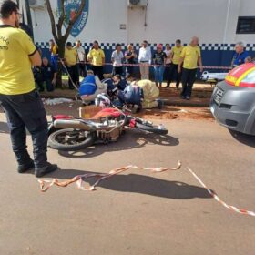 Fotos de Câmera registra motorista invadindo preferencial e deixando motociclista em estado gravíssimo em Maringá