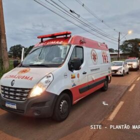 Fotos de Homem é intubado após ser atropelado e ir parar em cima de carro em Maringá