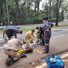 Fotos de Mulher de 60 anos é socorrida com ferimentos graves após acidente em Maringá