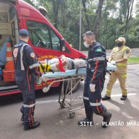 Fotos de Mulher de 60 anos é socorrida com ferimentos graves após acidente em Maringá