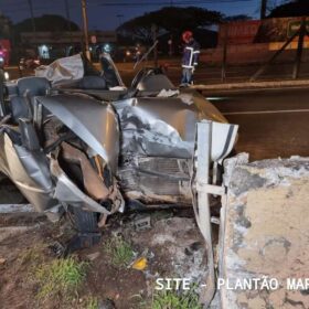 Fotos de No dia do aniversário motorista sofre ferimentos graves após acidente em Maringá