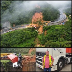 Fotos de Bombeiros estimam ao menos 30 desaparecidos em deslizamento na BR-376 no Paraná