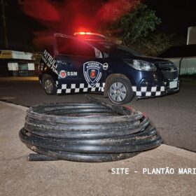 Fotos de GCM de Maringá apreende grande quantidade de cabos de fibra óptica