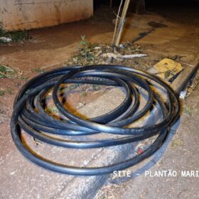 Fotos de GCM de Maringá apreende grande quantidade de cabos de fibra óptica