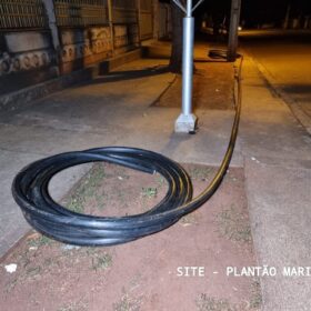 Fotos de GCM de Maringá apreende grande quantidade de cabos de fibra óptica