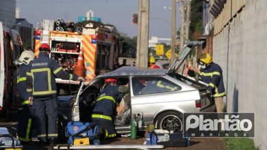 Fotos de Acidente com carro turbinado deixa duas pessoas feridas em Maringá