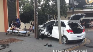 Fotos de Acidente entre dois carros deixa dez pessoas feridas em Maringá, uma delas em estado gravíssimo