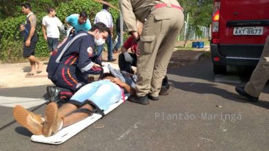 Fotos de Acidente grave envolvendo duas motos e caminhão