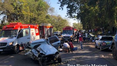 Fotos de Colisão frontal na rodovia PR-323 deixa 6 pessoas feridas