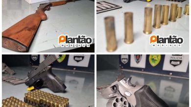 Fotos de Após brigar com esposa homem realiza disparos de arma de fogo e acaba preso com três armas em Maringá