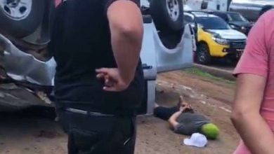 Fotos de Após perseguição em Maringá, homem é preso ao capotar caminhonete roubada