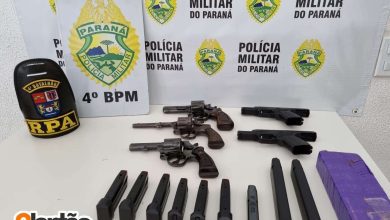 Fotos de Após ser vítima de assalto a ônibus em Floresta, casal é preso com cinco armas em Maringá