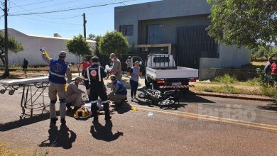 Fotos de Câmera registra acidente grave que deixou motociclista ferido em Maringá; veja o vídeo