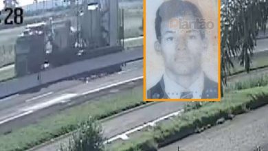 Fotos de Câmera registra carreta atropelando e matando ciclista em Maringá; o motorista fugiu do local