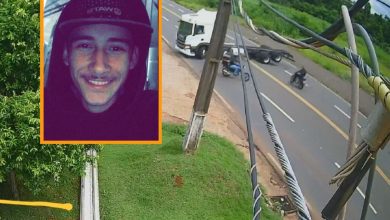 Fotos de Câmera registrou acidente que matou motociclista em Maringá