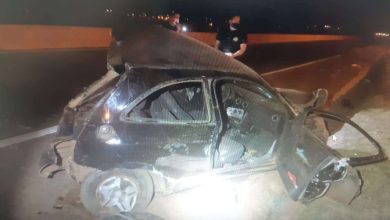 Fotos de Caminhonete com placas de Sarandi causa acidente com morte na rodovia BR-376