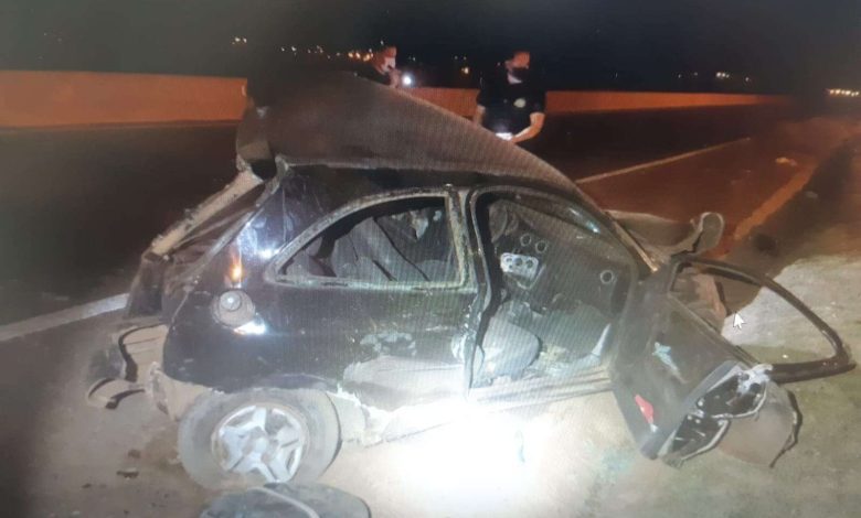 Fotos de Caminhonete com placas de Sarandi causa acidente com morte na rodovia BR-376