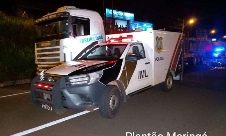 Fotos de Carreta quebrada causa acidente com morte em Maringá