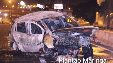 Fotos de Carro explode após batida e motorista morre carbonizado na Avenida Colombo em Maringá