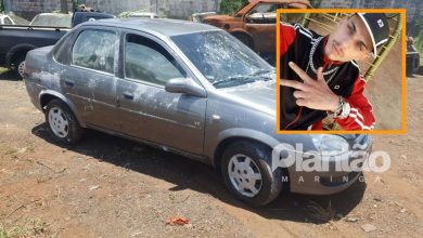 Fotos de Carro que pode ter sido usado em morte no Parque do Ingá é encontrado pela Polícia