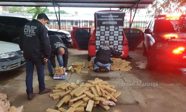 Fotos de Casal é preso com 200 quilos de maconha em Maringá