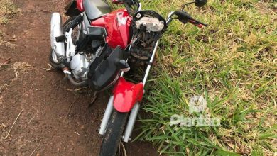 Fotos de Casal fica ferido após queda de moto na rodovia PR-317