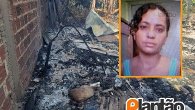 Fotos de Casebre de homem suspeito de matar mulher e amarrar corpo em bicicleta é incendiado em Sarandi