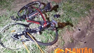 Fotos de Ciclista na contramão sofre ferimentos graves ao bater de frente com moto na rodovia BR-376 em Iguatemi