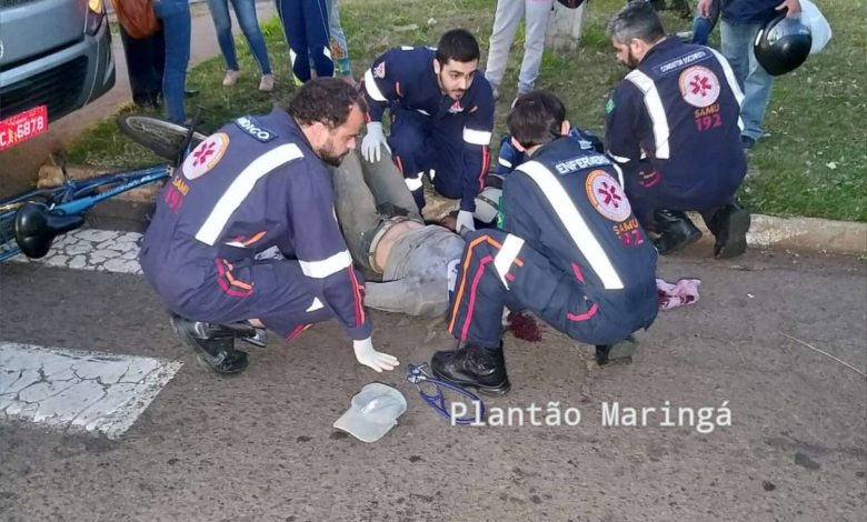 Fotos de Ciclista sofre ferimentos graves após ser atropelado por circular da cidade verde em Maringá