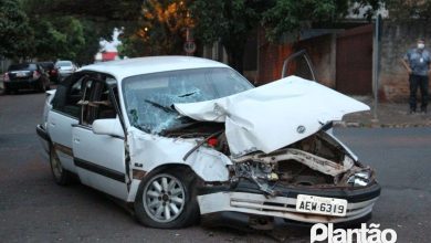 Fotos de Colisão entre ônibus e carro deixa uma pessoa ferida em Maringá