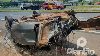 Fotos de Colisão entre três carros deixa quatro vítimas graves na rodovia BR-376, em Marialva