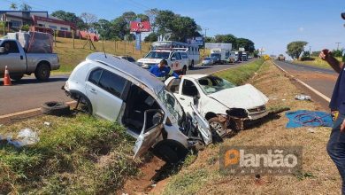 Fotos de Colisão traseira deixa três pessoas feridas na rodovia BR-376, em Maringá