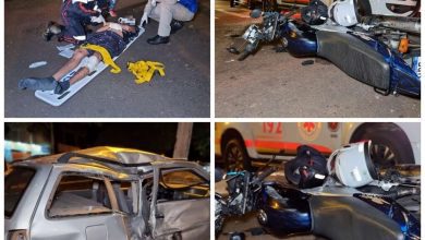 Fotos de Dois motociclistas ficam feridos após grave acidente em Maringá