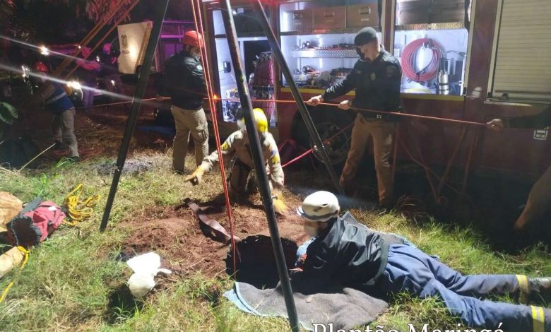 Fotos de Polícia encontra corpo carbonizado em residência e outro cadáver em fossa desativada