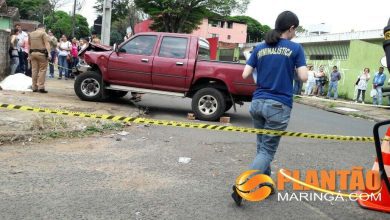 Fotos de Fatalidade; após batida, carro invade calçada e mata idoso em Maringá