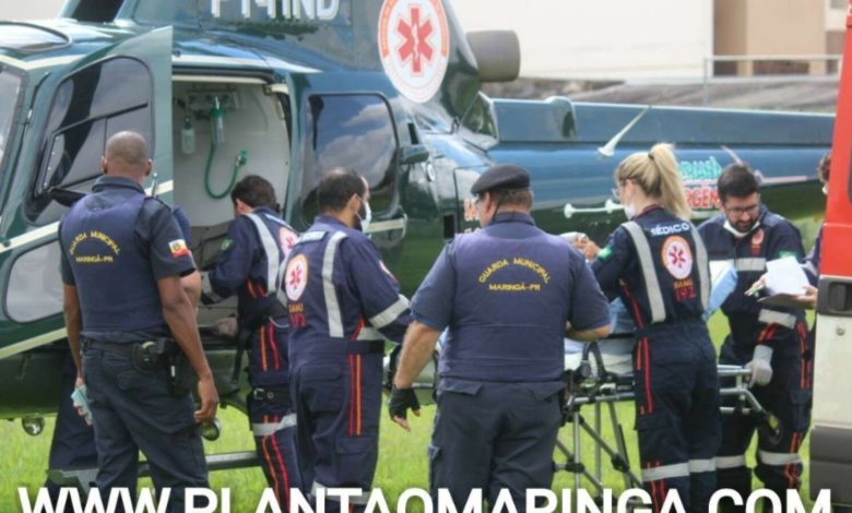 Fotos de Helicóptero do SAMU transfere paciente de Colorado para Maringá